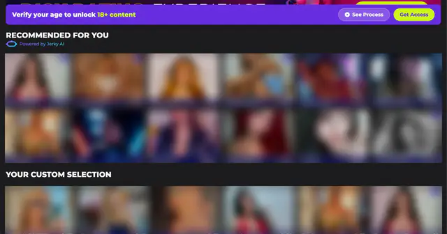 Jerkmate homepage preview (performer thumbnails blurred)